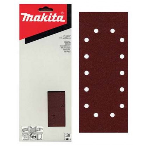 Makita P-33021 Schleifpapier 115 x 280 mm, K80, 10 Stk.